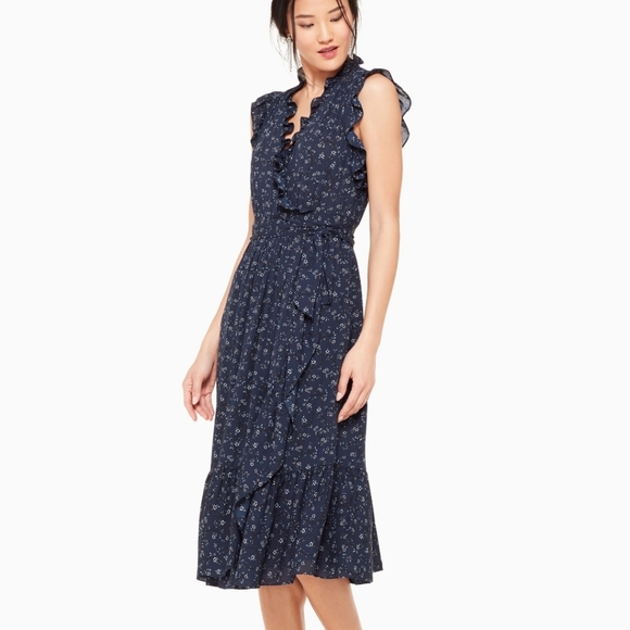 Kate Spade Navy Blue Dress - Picture 3 of 6